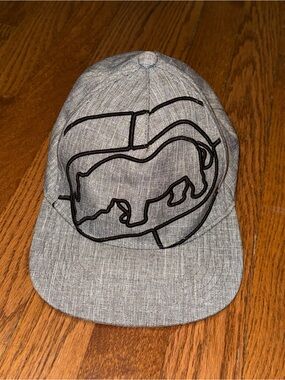 Ecko Unlimited Gray Kids Baseball Cap with Black Embroidered Rhino Outline